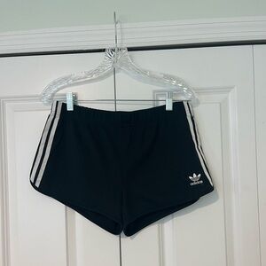 Adidas 3 Stripe Black Athletic Shorts